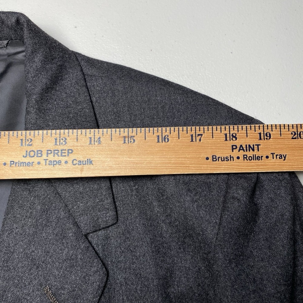 Oxxford Clothes Mansion Onwentsia Blazer Suit Jacket 46T Flannel Wool 2B1V Gray - Picture 8 of 14